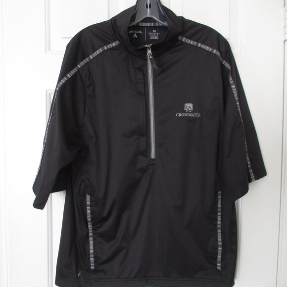 Antigua Mens S/S "Crosswater" Golf Club (Bend, OR) 1/2 Zip Windbreaker NWOT - M - Picture 1 of 4
